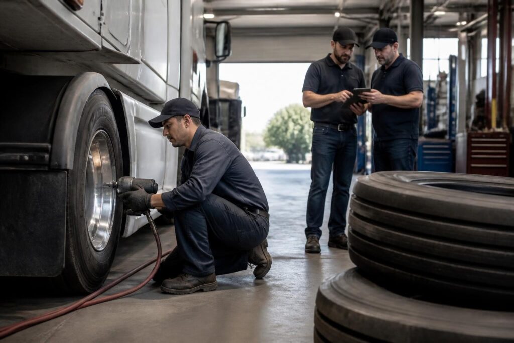 Semi Truck Tire Shop A Complete Guide for Fleets | OTR TIRE THAI